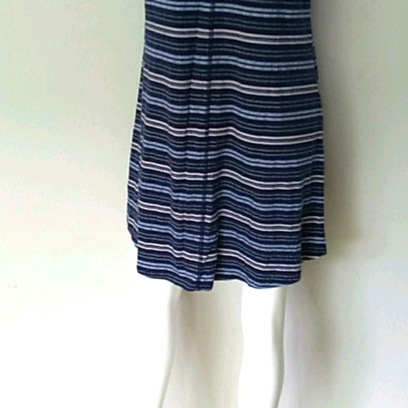 Lucky Brand Blue Stripe T Shirt Trapeze Dress - Picture 7 of 9
